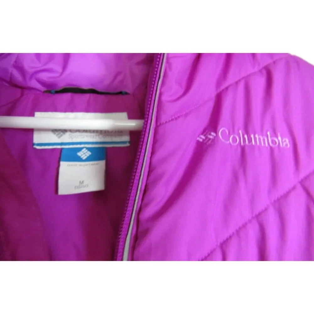 Columbia Girls winter hooded ski snow coat jacket Med 10/12 Purple Fushia